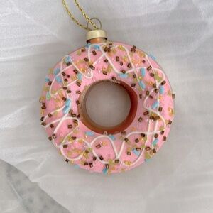 Christmas Donut Glass Ornament